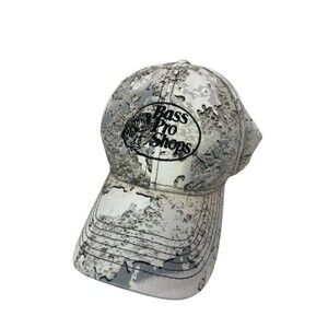 Bass Pro Shops Hat Cap Snap Back White Camo Gone Hunting Mens One Size Logo